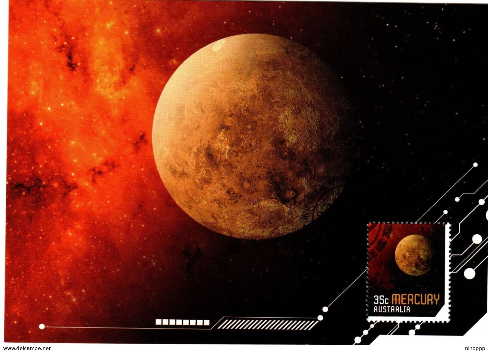 Australia 2015  Our Solar System, Mercury ,maximum Card - Cartes-Maximum (CM)