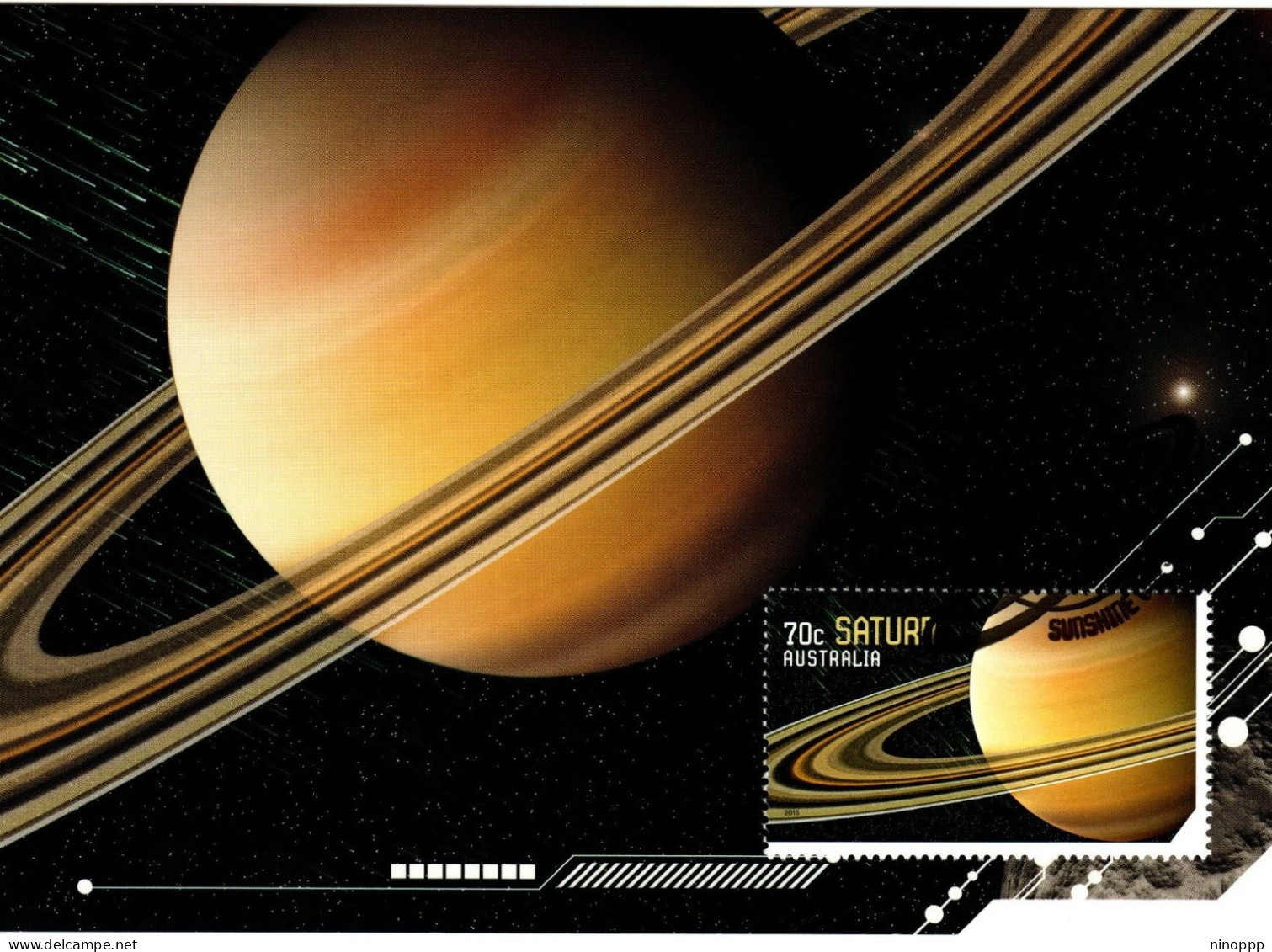 Australia 2015  Our Solar System, Saturn,maximum Card - Cartes-Maximum (CM)