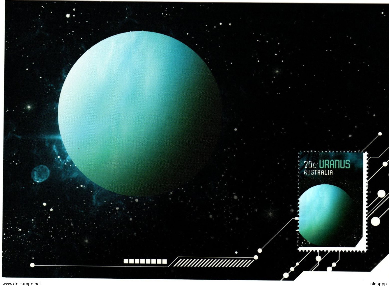 Australia 2015  Our Solar System, Uranus,maximum Card - Cartes-Maximum (CM)