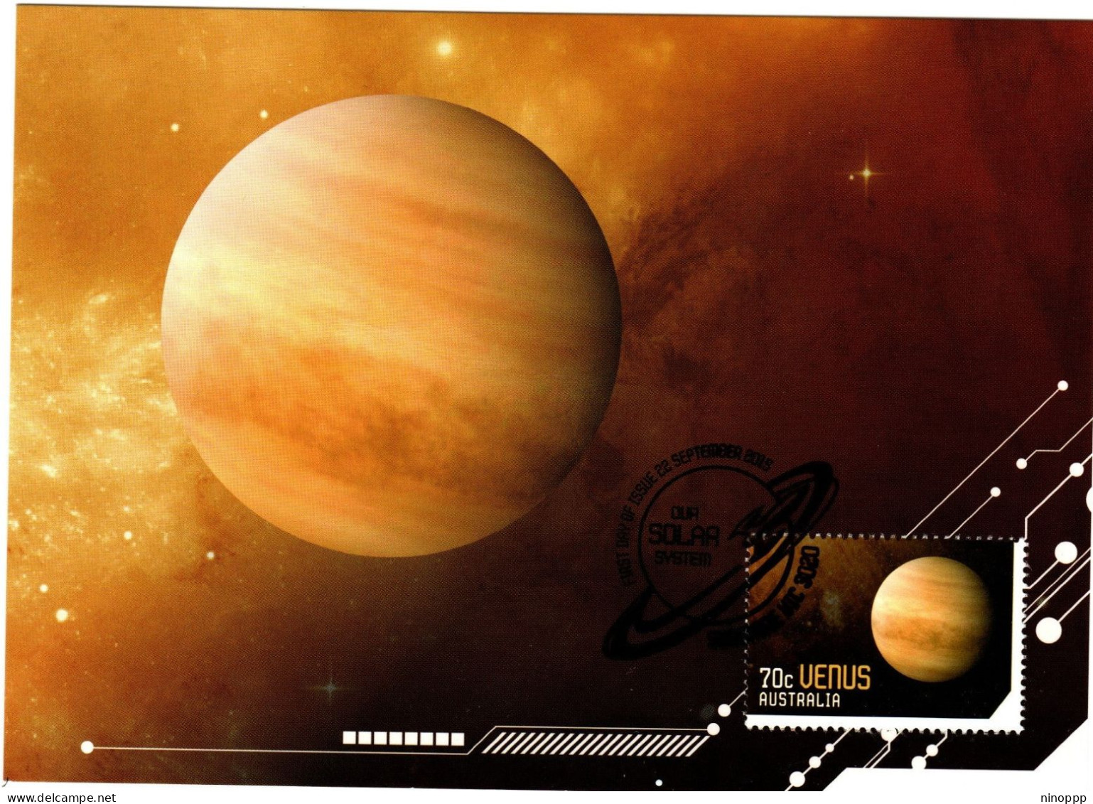 Australia 2015  Our Solar System, Venus,maximum Card - Cartes-Maximum (CM)