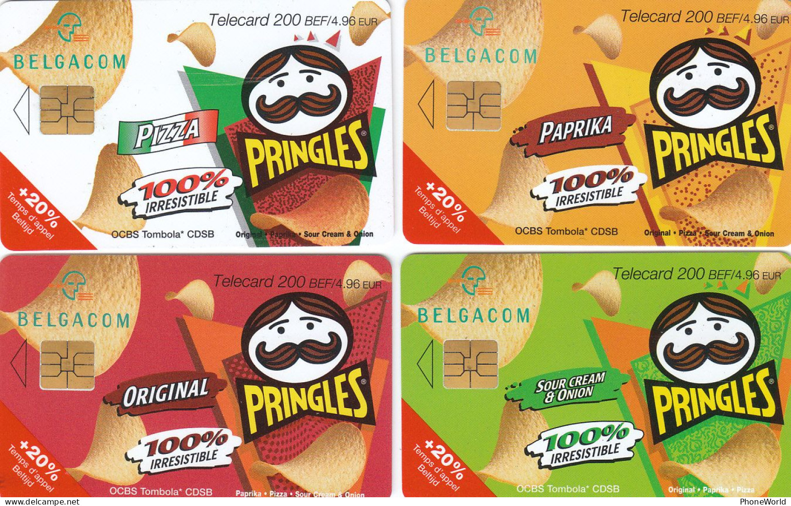 Belgacom 2003, Complet PK Pringles Set, Perdu&Jammer - Avec Puce