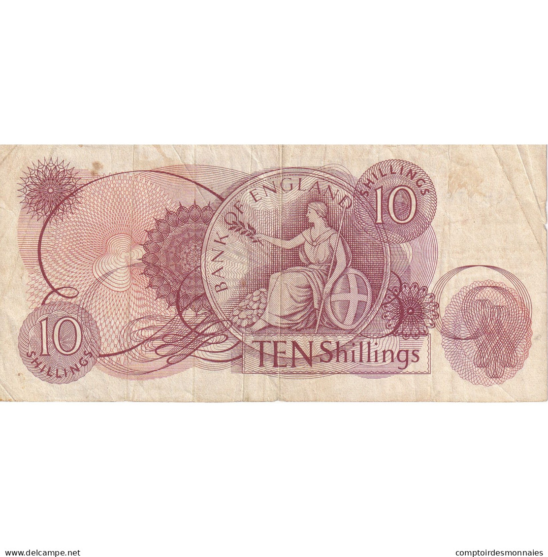 Grande-Bretagne, 10 Shillings, KM:373b, TB+ - 10 Schillings