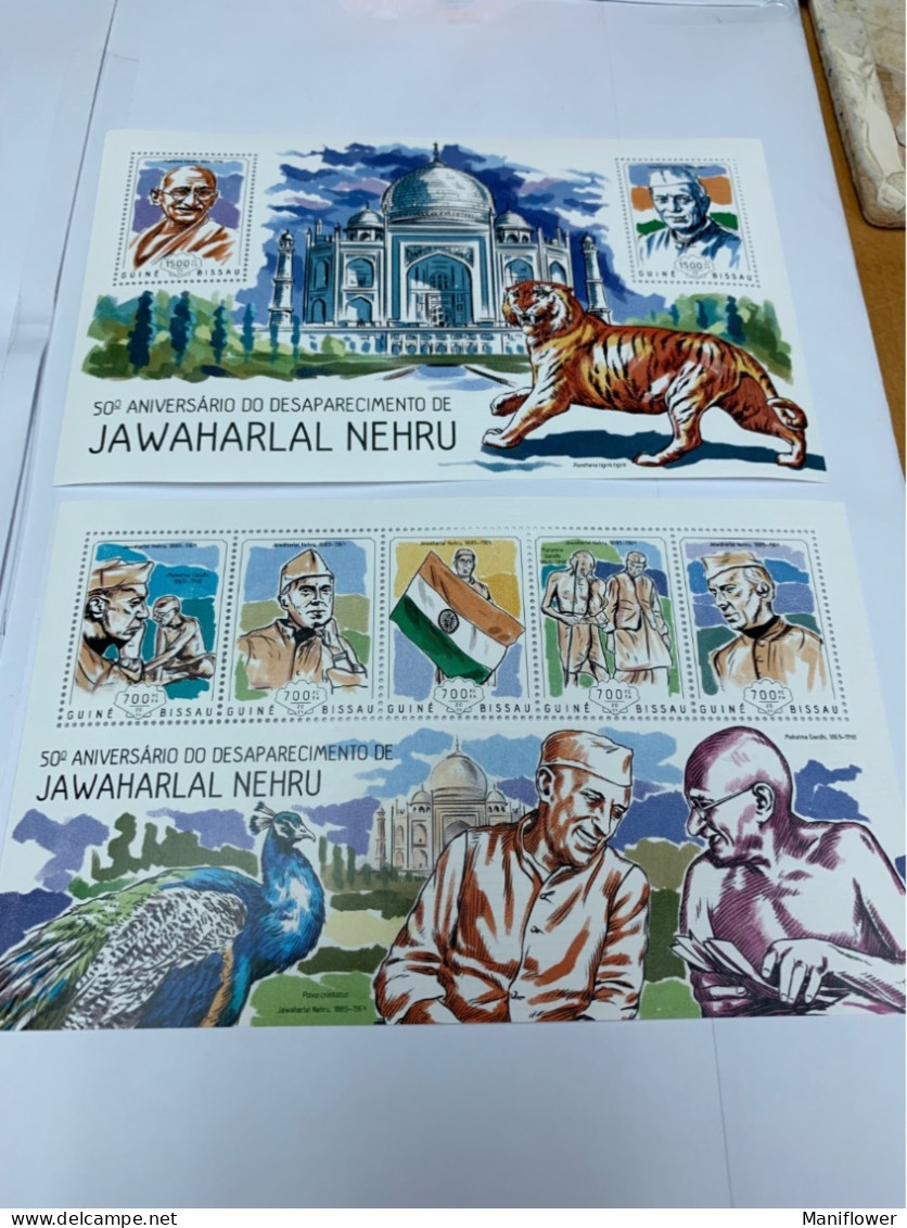 Mahatma Gandhi Stamp MNH Guinee Flag Tiger - Mahatma Gandhi