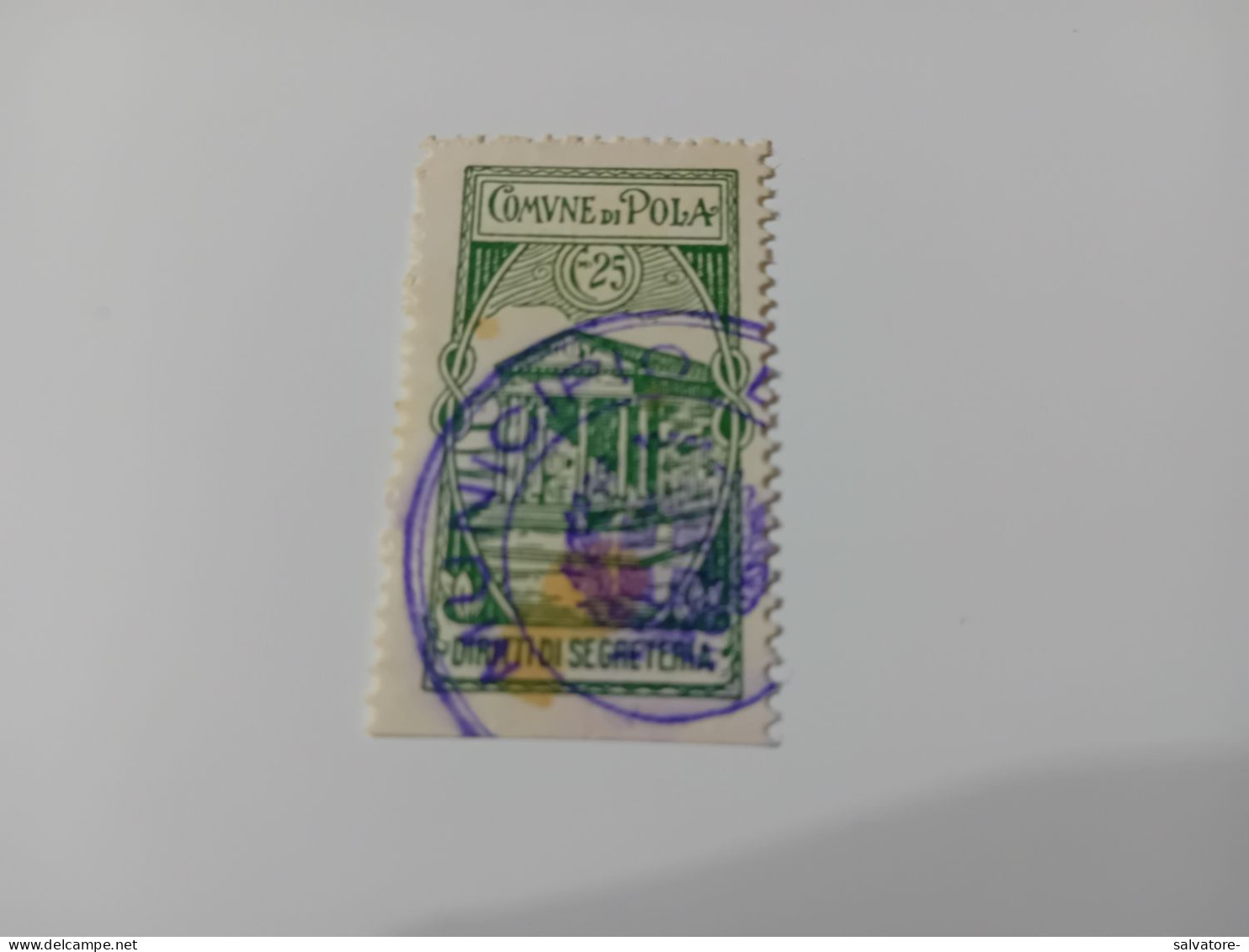 MARCA DA BOLLO COMUNE DI POLA - REGNO - - Revenue Stamps