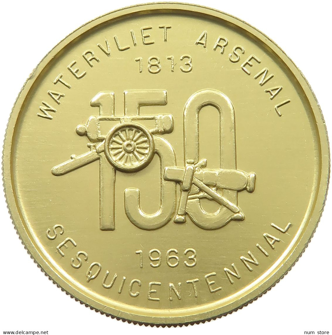 USA MEDAL 1963 WATERVLIET ARSENAL SESQUICENTENNIAL 1813-1963 TOKEN U.S. ARMY NEW YORK FACTORY #MA 024045 - Sonstige & Ohne Zuordnung