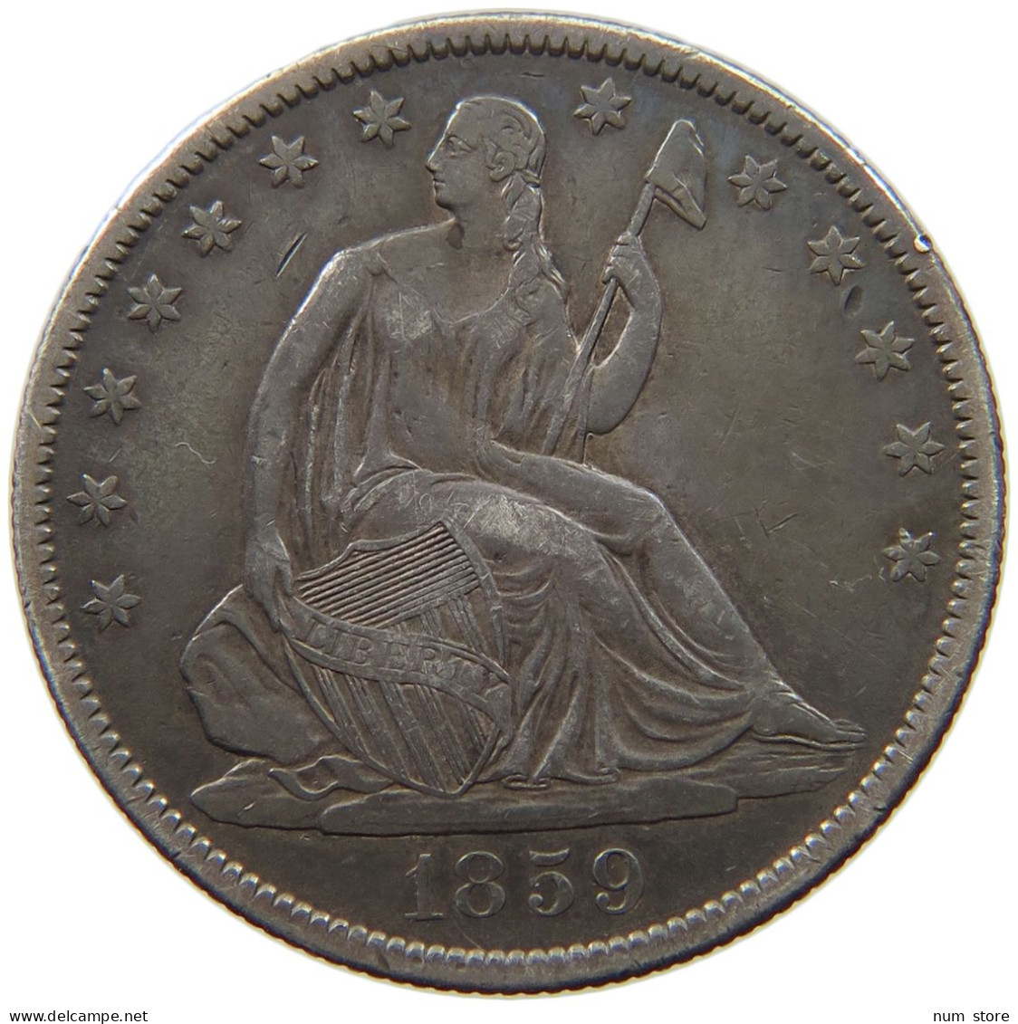 USA HALF (1/2) DOLLAR 1859 O  #MA 009586 - 1839-1891: Seated Liberty (Liberté Assise)