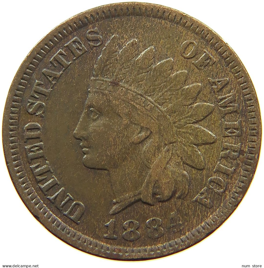 USA CENT 1884 INDIAN HEAD #MA 068733 - 1859-1909: Indian Head