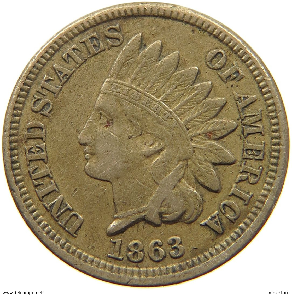 USA CENT 1863 INDIAN HEAD #MA 009618 - 1859-1909: Indian Head