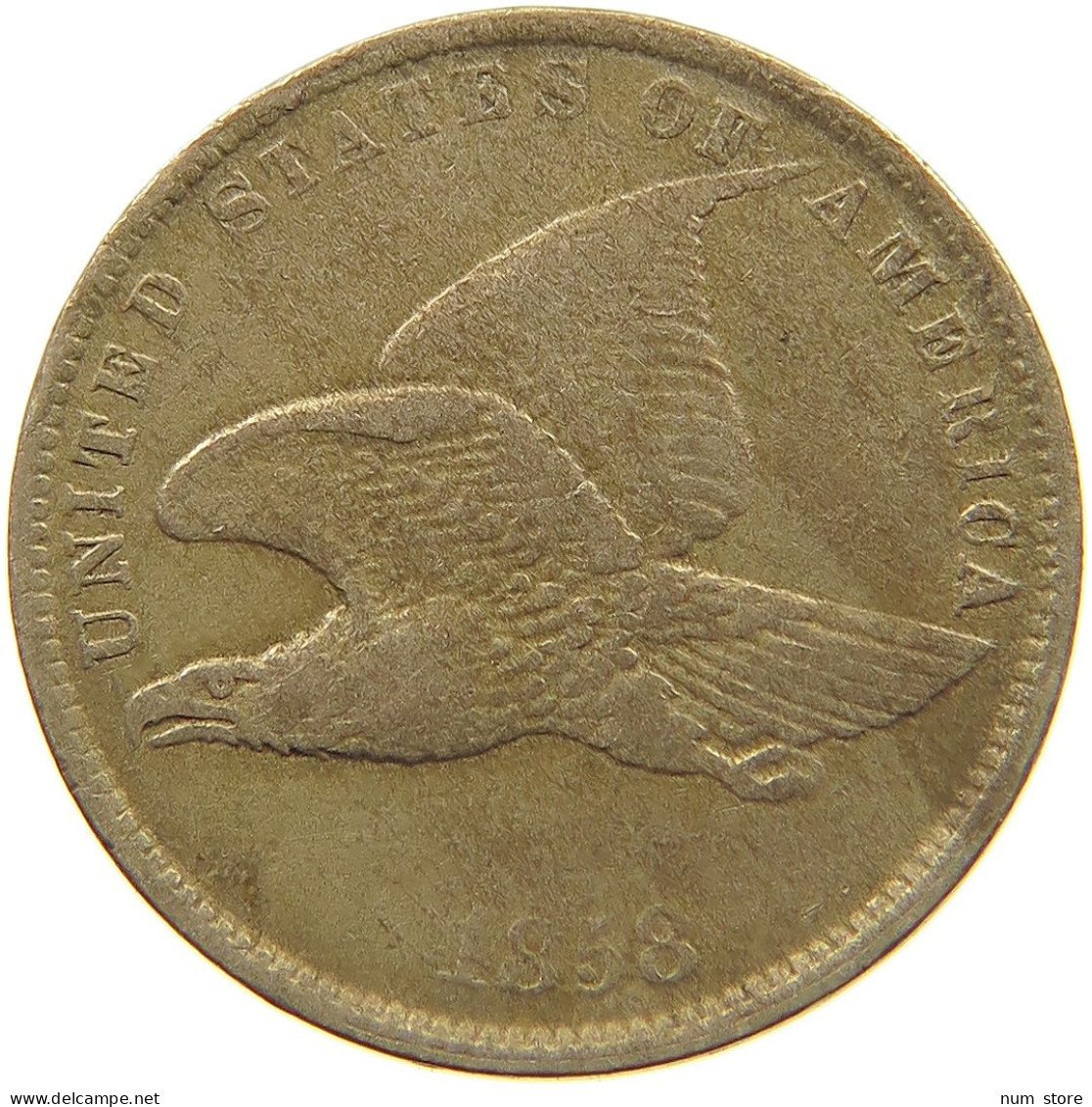 USA CENT 1858 FLYING EAGLE #MA 022621 - 1856-1858: Flying Eagle (Aigle Volant)