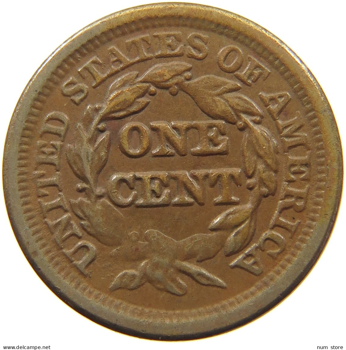 USA CENT 1851 ENGRAVED #MA 021723 - 1840-1857: Braided Hair (Capelli Intrecciati)