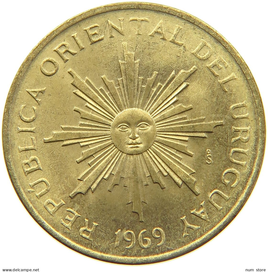 URUGUAY 5 PESOS 1969  #MA 025321 - Uruguay