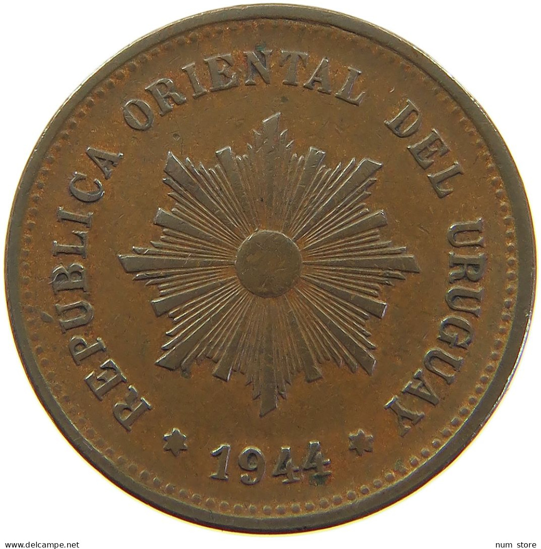 URUGUAY 5 CENTESIMOS 1944  #MA 067120 - Uruguay