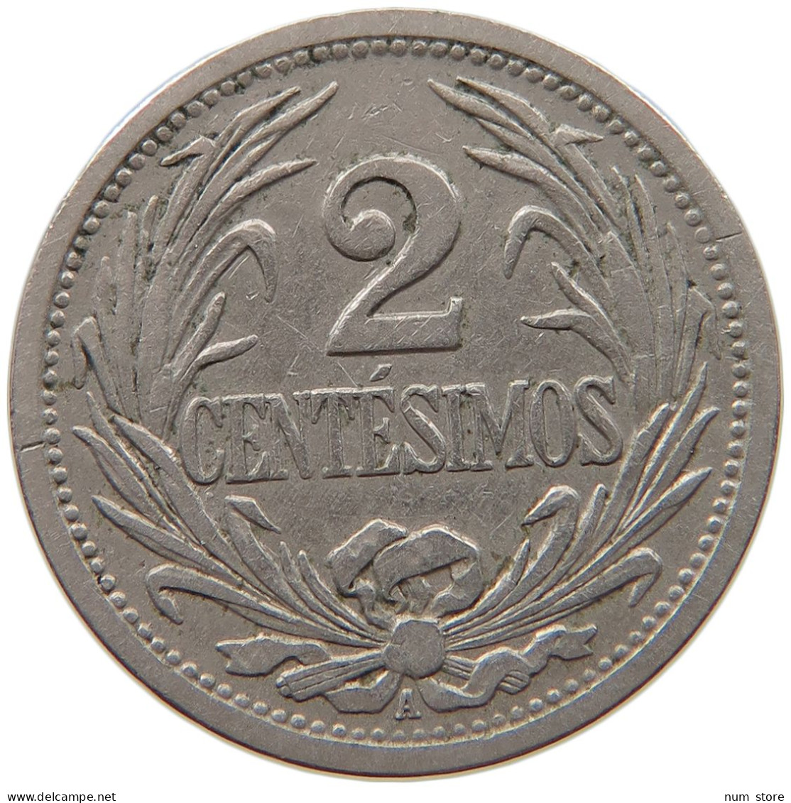 URUGUAY 2 CENTESIMOS 1909  #MA 067126 - Uruguay