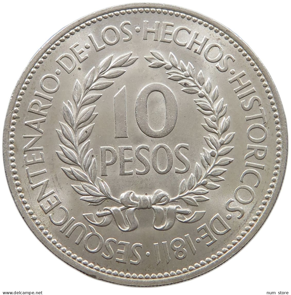 URUGUAY 10 PESOS 1961  #MA 025305 - Uruguay