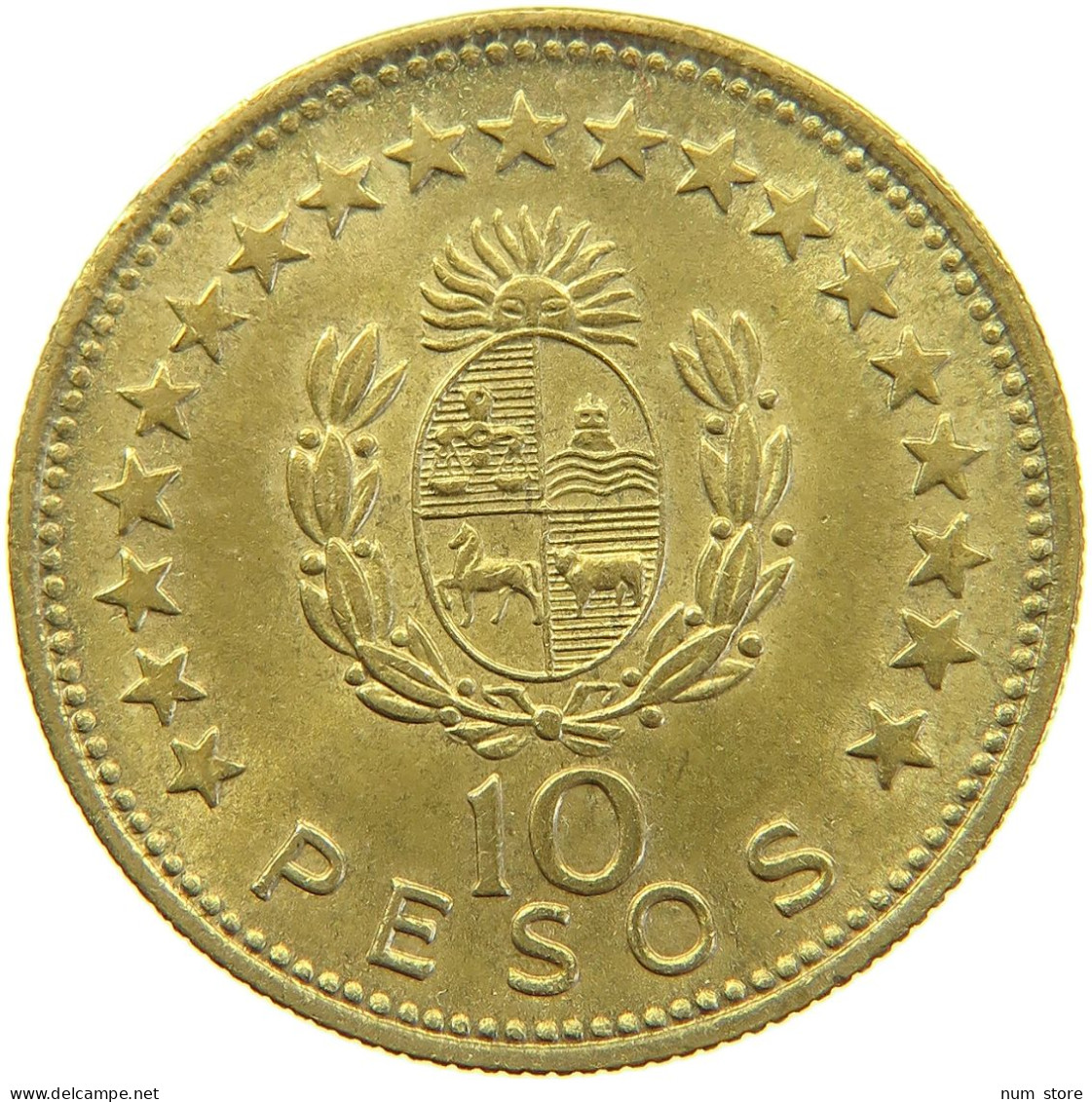 URUGUAY 10 PESOS 1965  #MA 067114 - Uruguay