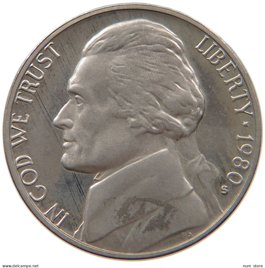 UNITED STATES OF AMERICA NICKEL 1980 S  #MA 073252 - 1938-…: Jefferson