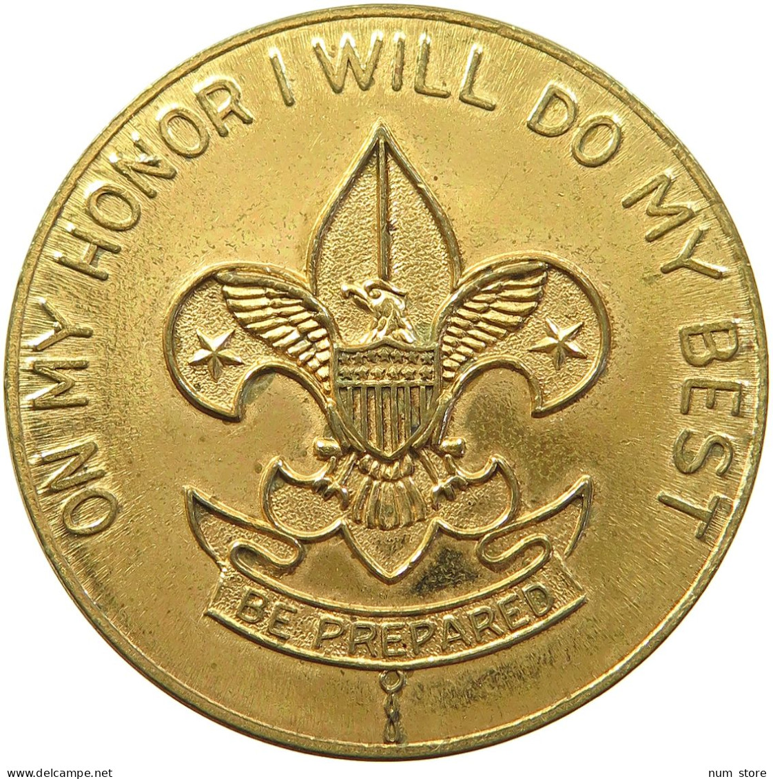 UNITED STATES OF AMERICA MEDAL  BOY SCOUTS ON MY HONOR I WILL DO MY BEST #MA 073226 - Andere & Zonder Classificatie