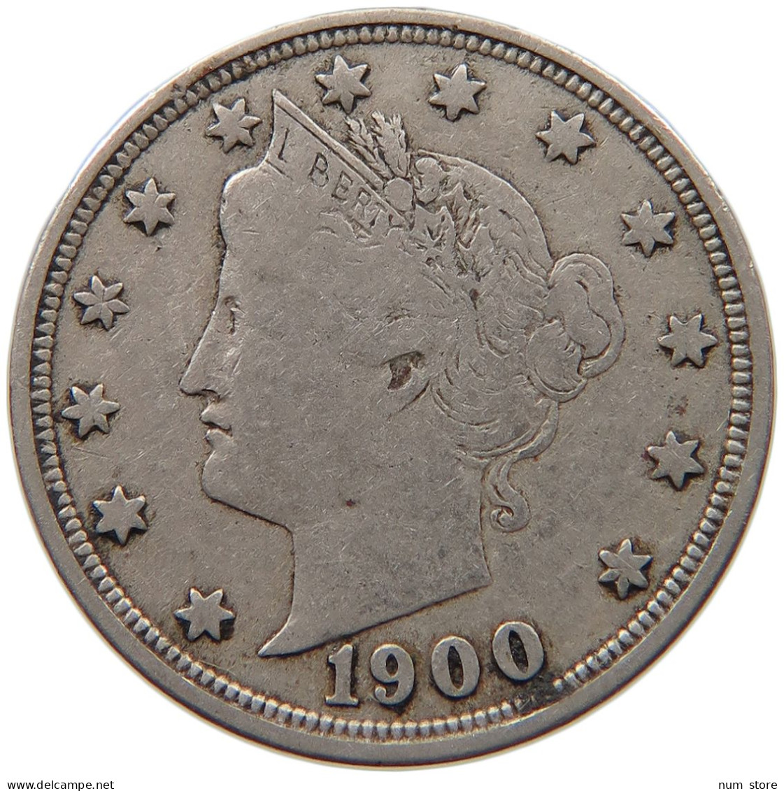 UNITED STATES OF AMERICA NICKEL 1900  #MA 099782 - 1883-1913: Liberty (Liberté)