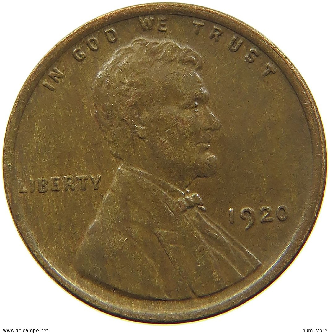 UNITED STATES OF AMERICA CENT 1920 LINCOLN WHEAT #MA 100784 - 1909-1958: Lincoln, Wheat Ears Reverse