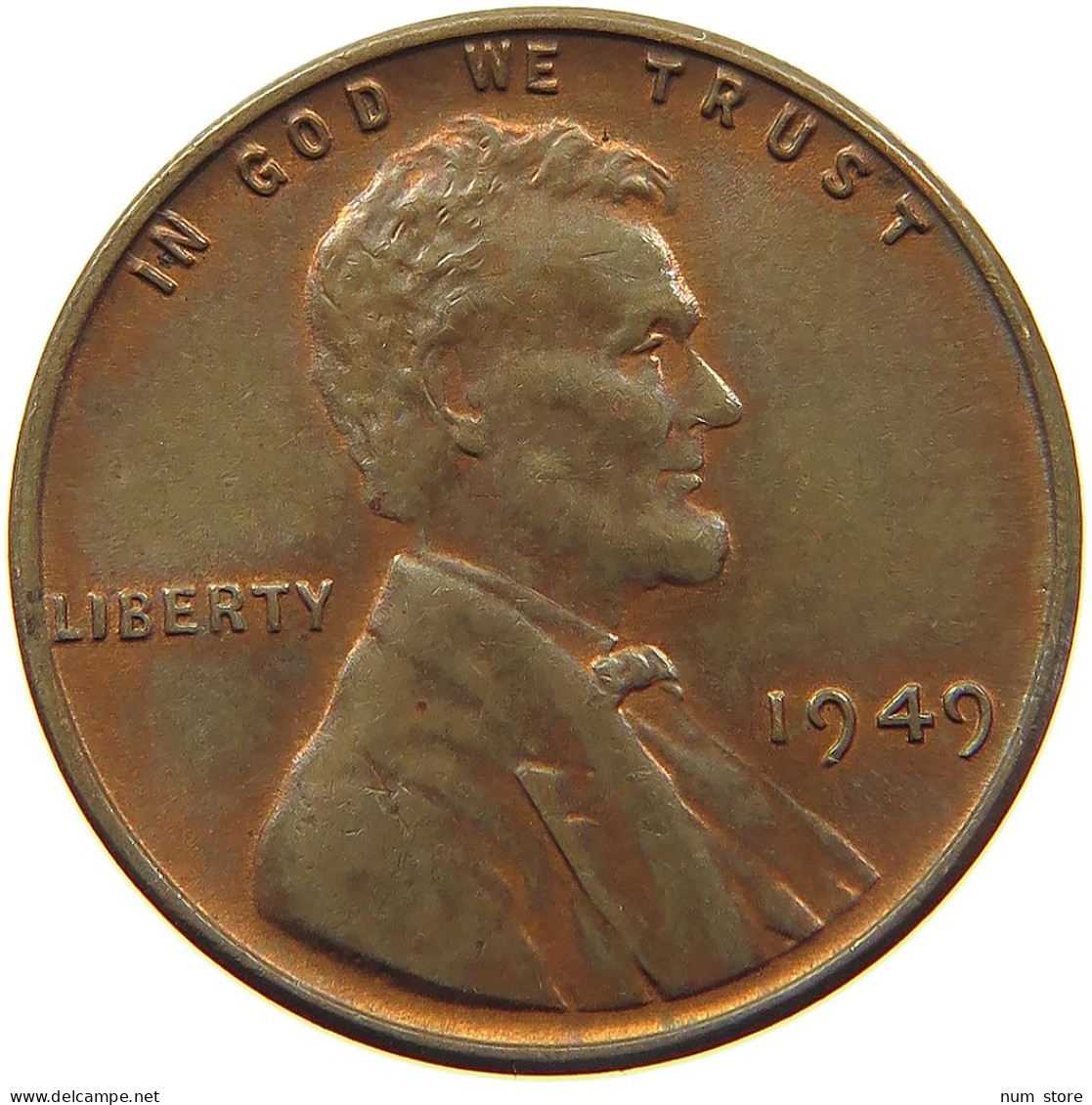 UNITED STATES OF AMERICA CENT 1949 LINCOLN WHEAT #MA 100782 - 1909-1958: Lincoln, Wheat Ears Reverse