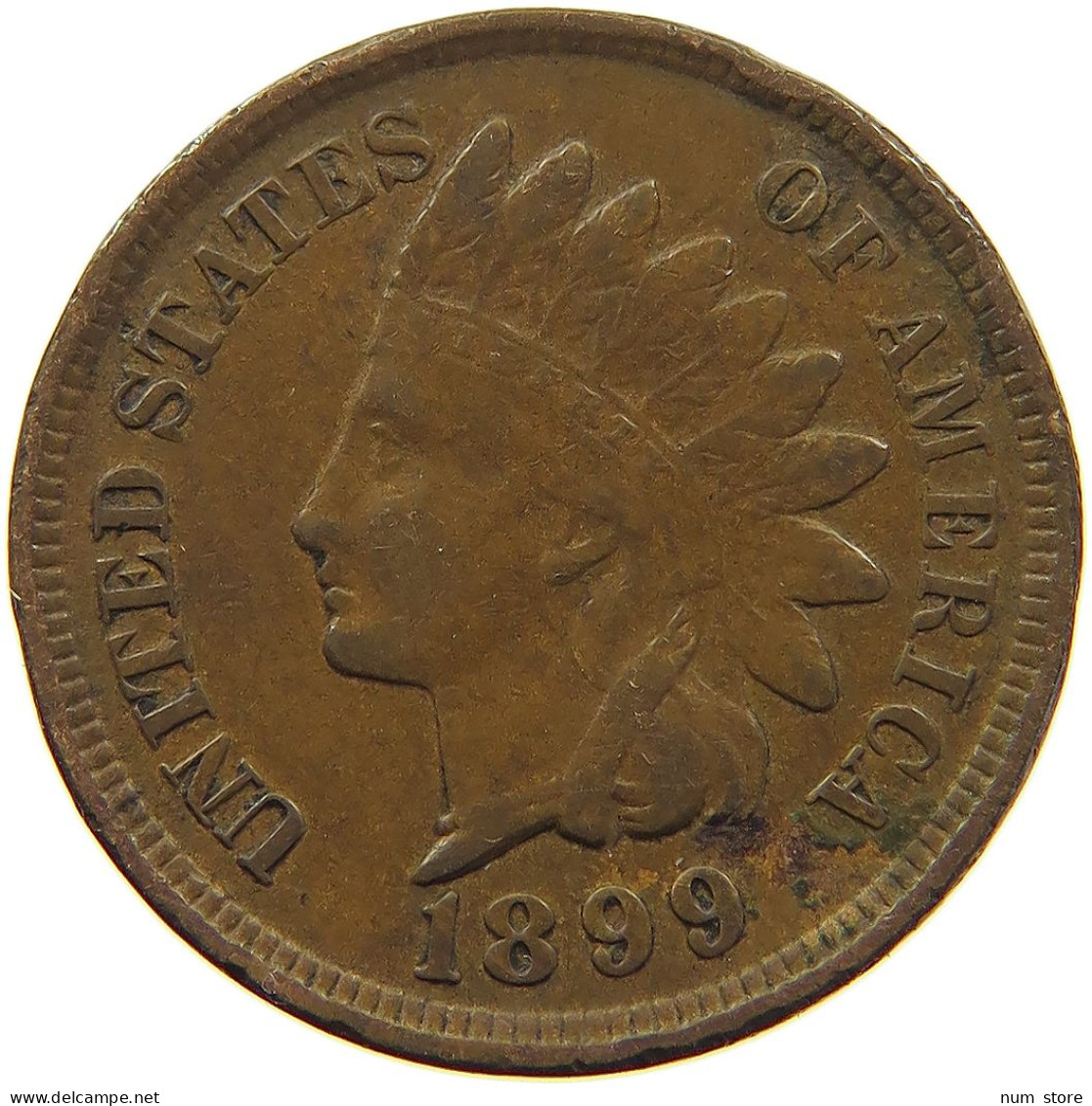 UNITED STATES OF AMERICA CENT 1899 INDIAN HEAD #MA 100789 - 1859-1909: Indian Head