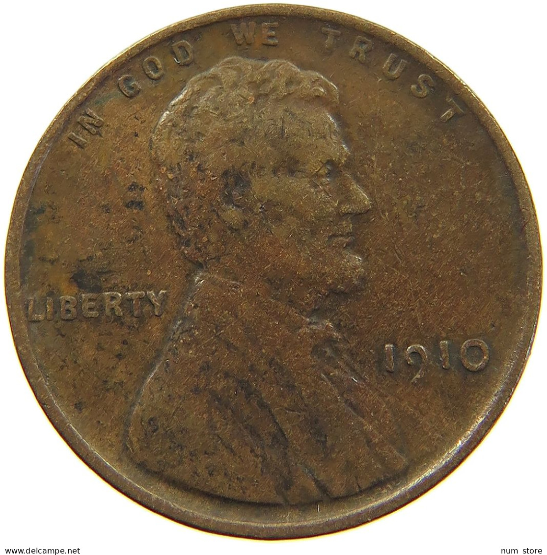 UNITED STATES CENT 1910  #MA 061865 - 1909-1958: Lincoln, Wheat Ears Reverse