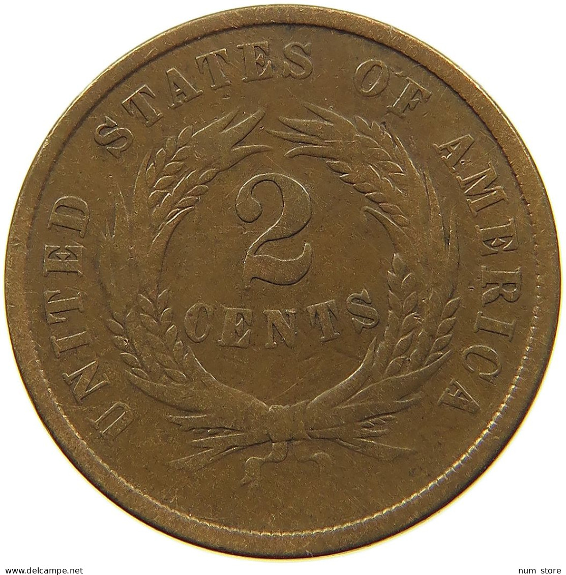 UNITED STATES OF AMERICA 2 CENTS 1864  #MA 100974 - 2, 3 & 20 Cent