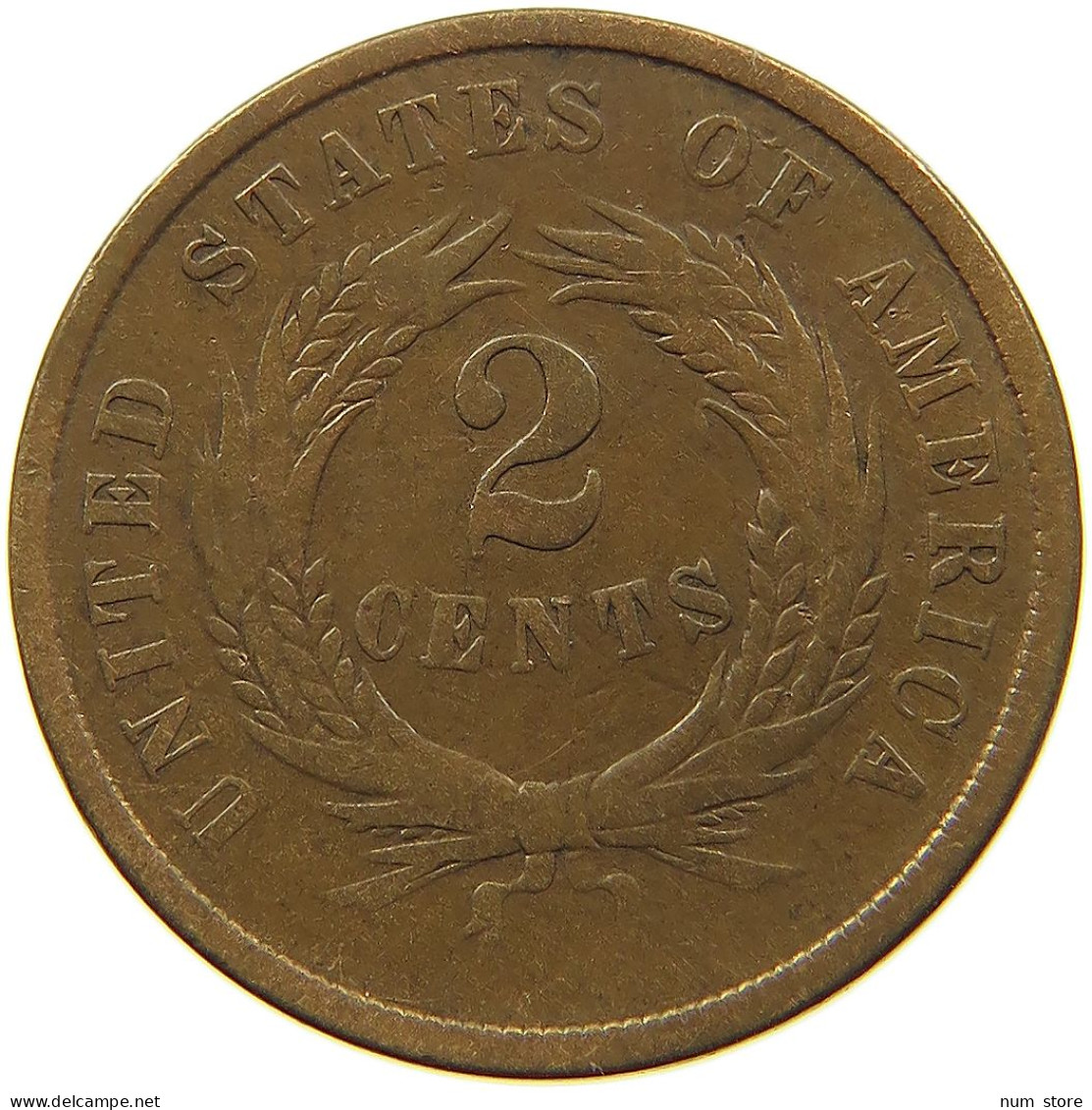 UNITED STATES OF AMERICA 2 CENTS 1864  #MA 100974 - 2, 3 & 20 Cents