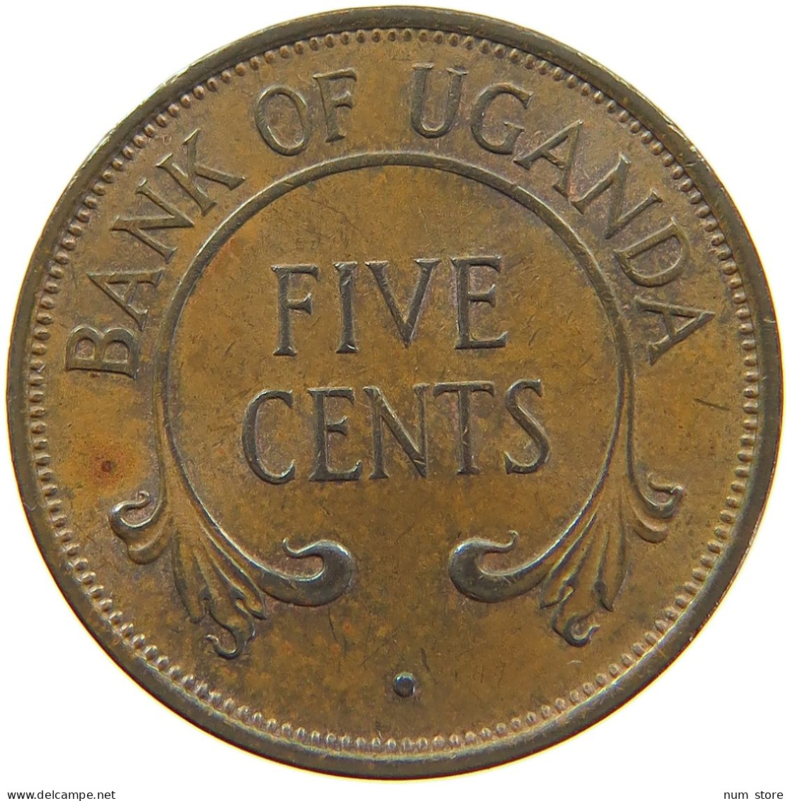 UGANDA 5 CENTS 1966  #MA 066950 - Uganda