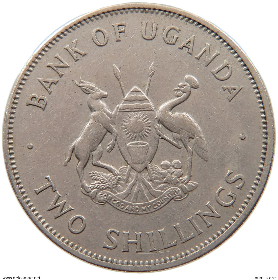 UGANDA 2 SHILLINGS 1966  #MA 066953 - Ouganda