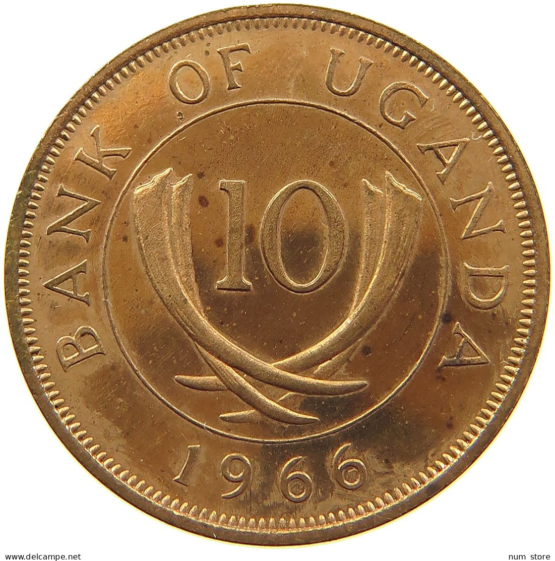 UGANDA 10 CENTS 1966  #MA 101017 - Uganda