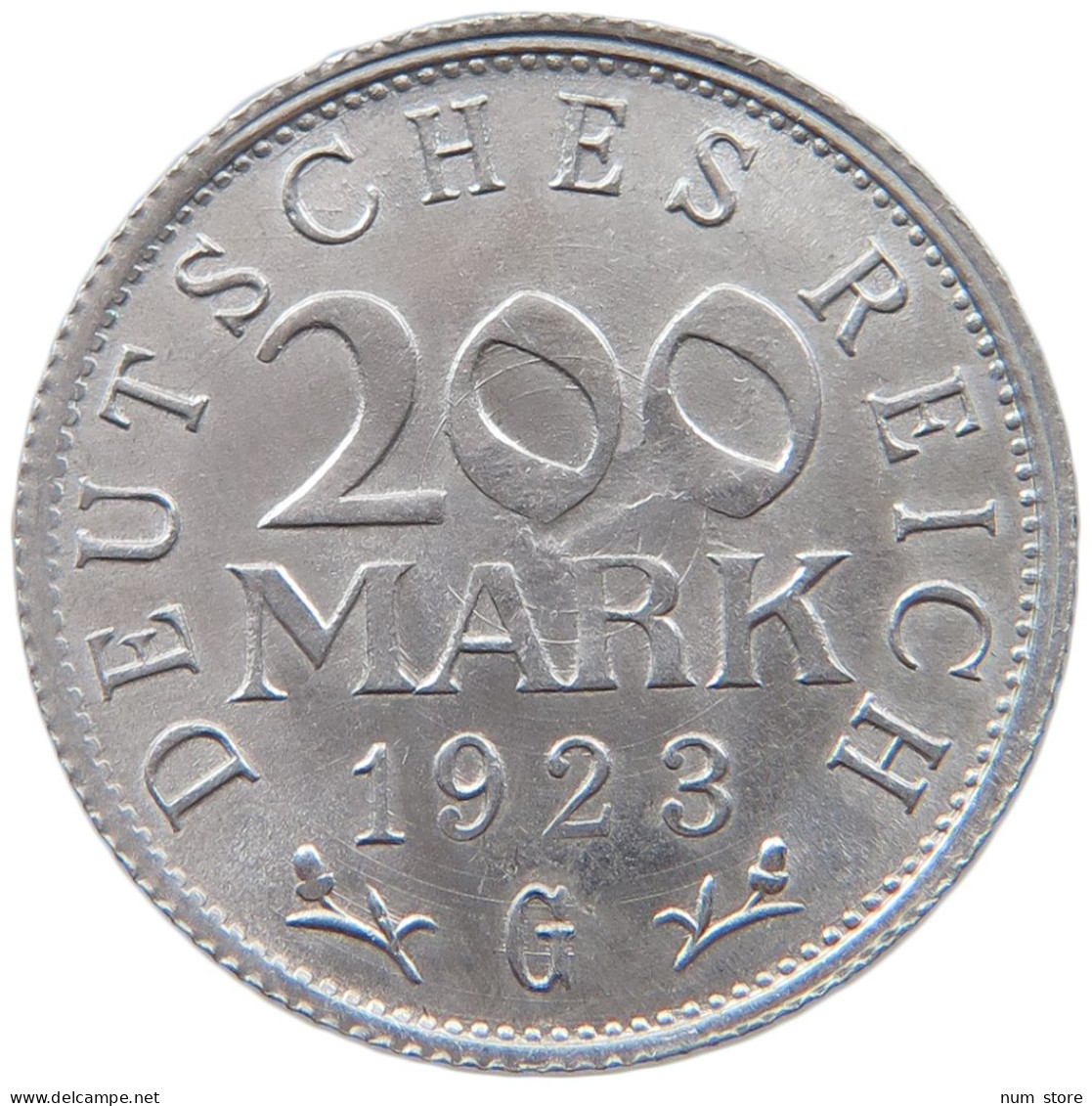 WEIMARER REPUBLIK 200 MARK 1923 G FEHLPRÄGUNG #MA 098798 - 200 & 500 Mark