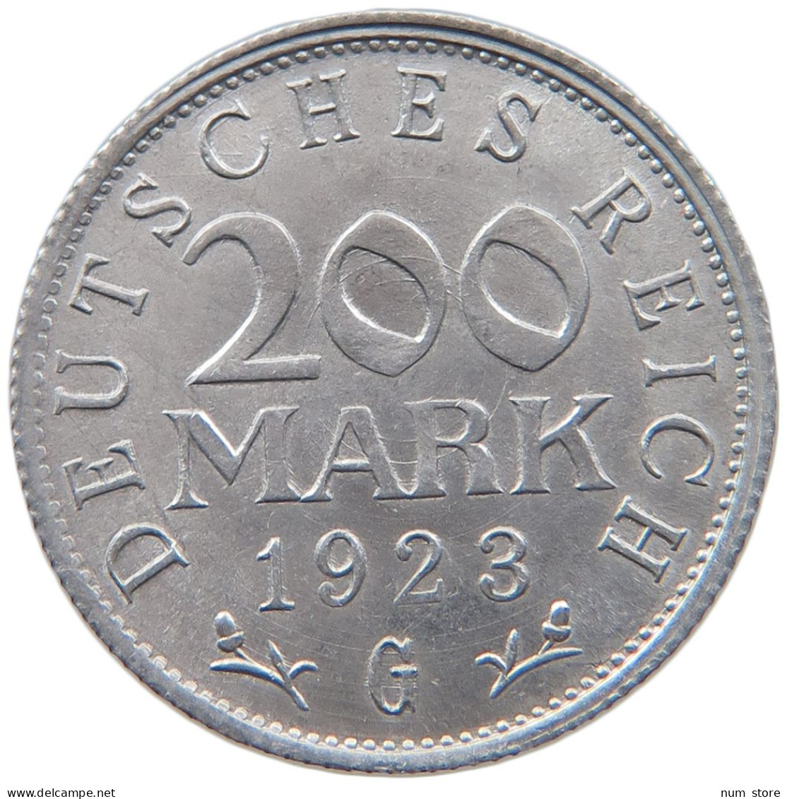 WEIMARER REPUBLIK 200 MARK 1923 G  #MA 098776 - 200 & 500 Mark