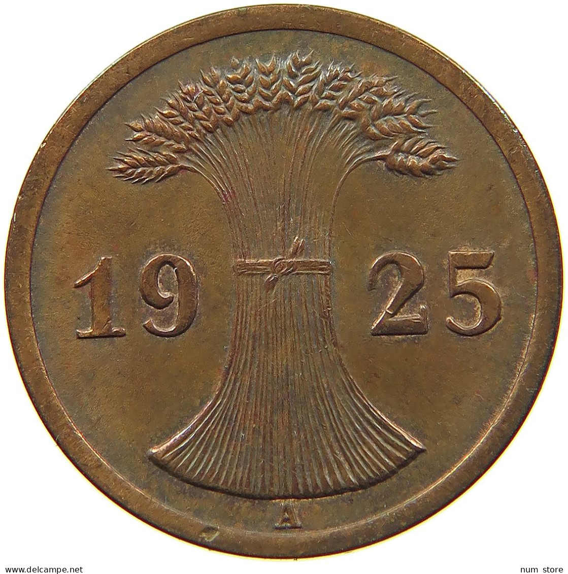 WEIMARER REPUBLIK 2 RENTENPFENNIG 1925 A  #MA 100053 - 2 Renten- & 2 Reichspfennig