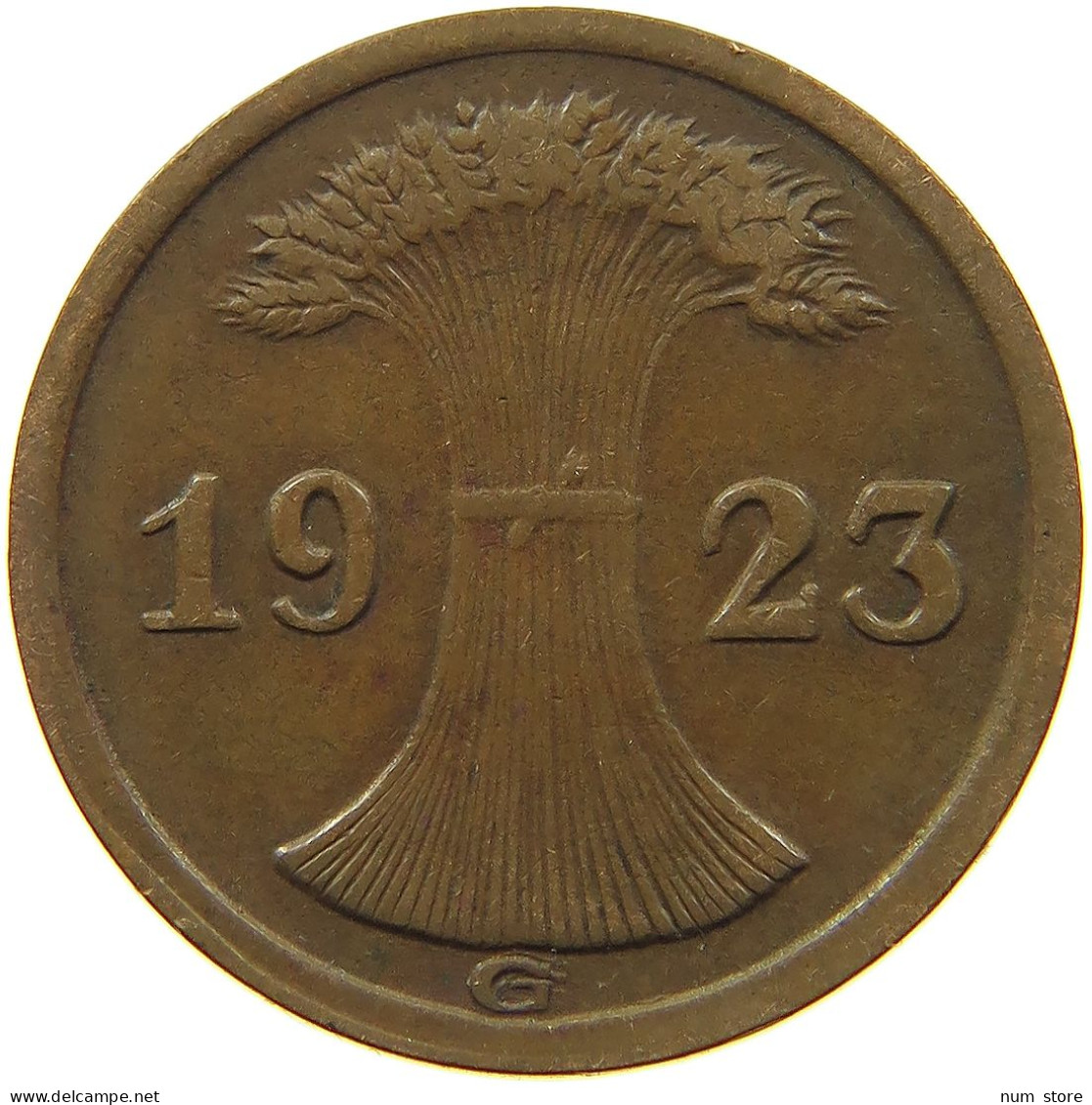 WEIMARER REPUBLIK 2 RENTENPFENNIG 1923 G DOPPELSCHLAG G #MA 100055 - 2 Renten- & 2 Reichspfennig