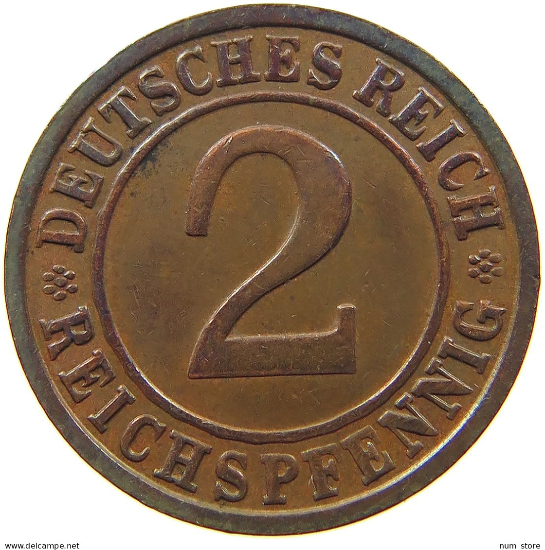 WEIMARER REPUBLIK 2 REICHSPFENNIG 1936 D  #MA 100048 - 2 Rentenpfennig & 2 Reichspfennig