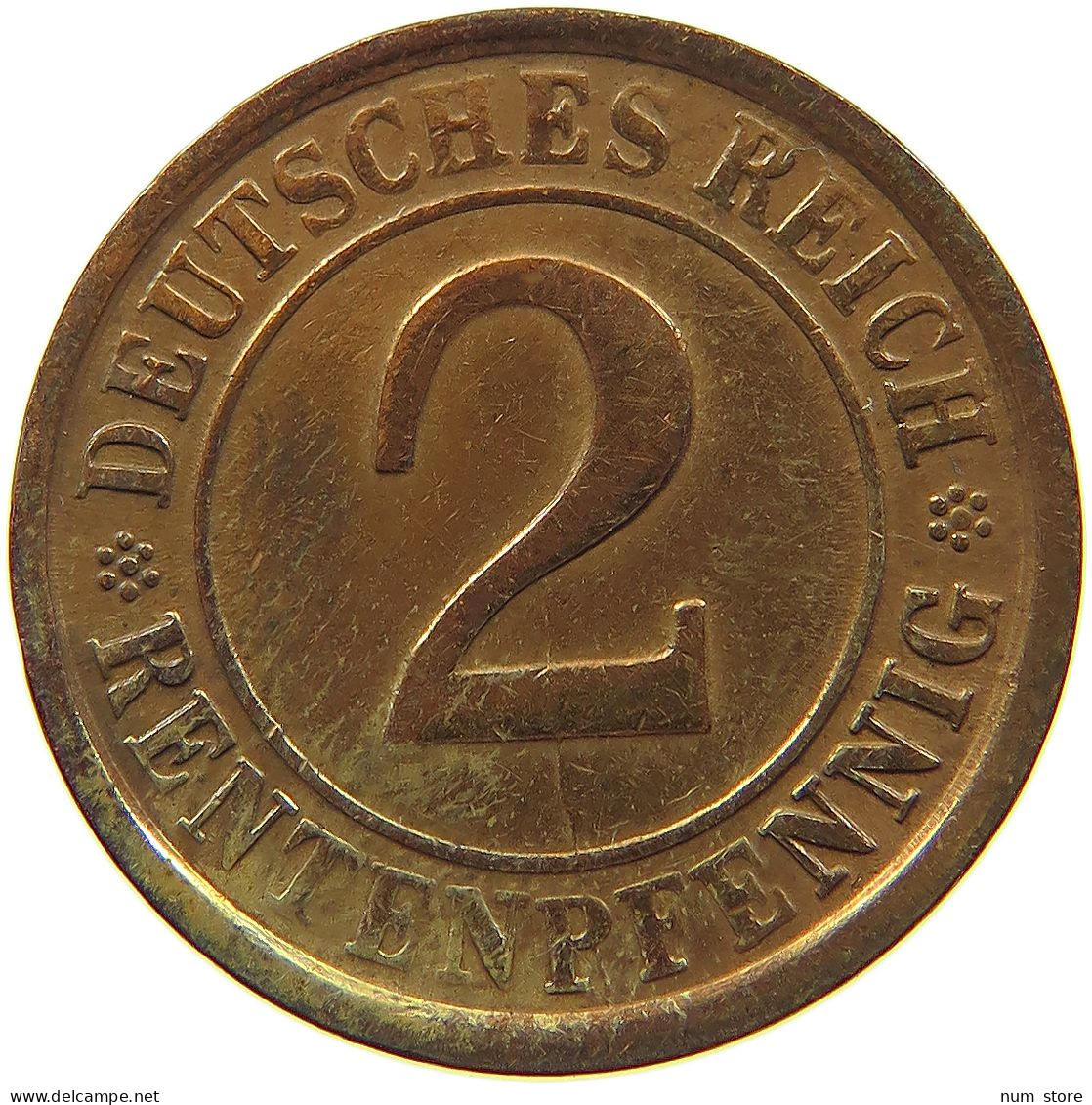 WEIMARER REPUBLIK 2 RENTENPFENNIG 1923 G  #MA 100034 - 2 Rentenpfennig & 2 Reichspfennig