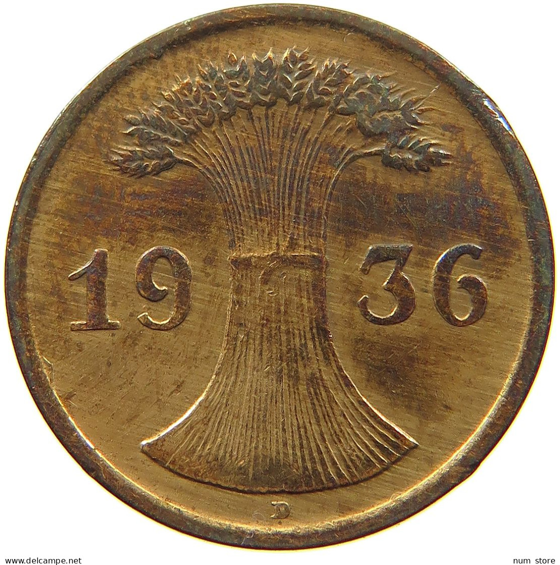 WEIMARER REPUBLIK 2 REICHSPFENNIG 1936 D  #MA 100038 - 2 Renten- & 2 Reichspfennig