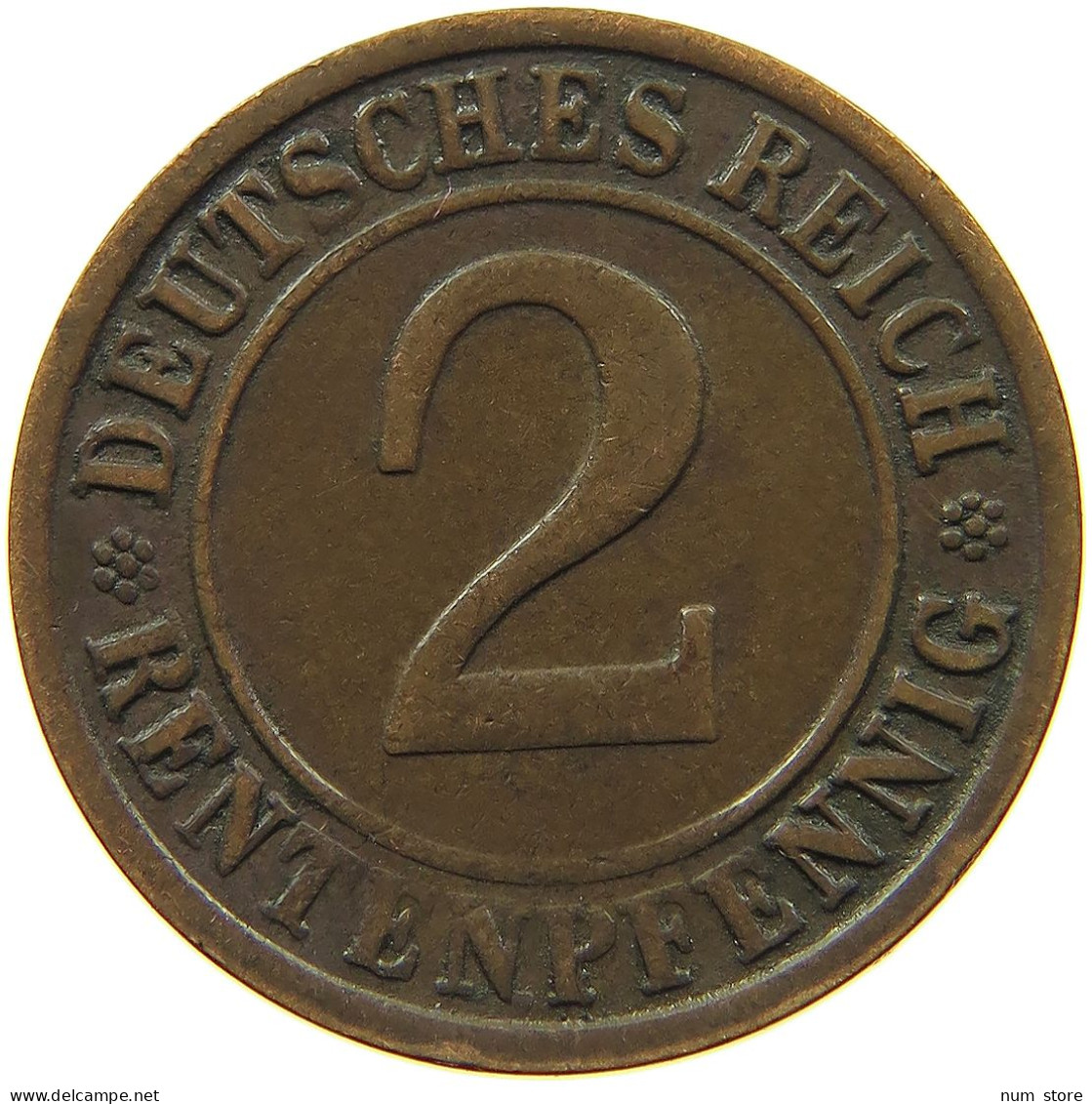 WEIMARER REPUBLIK 2 RENTENPFENNIG 1923 D  #MA 100033 - 2 Renten- & 2 Reichspfennig