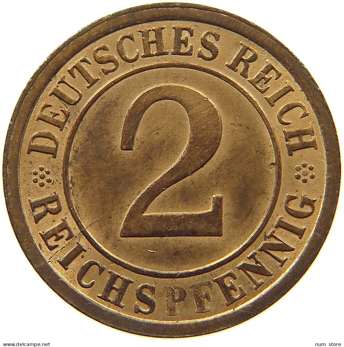 WEIMARER REPUBLIK 2 REICHSPFENNIG 1925 A  #MA 100037 - 2 Renten- & 2 Reichspfennig