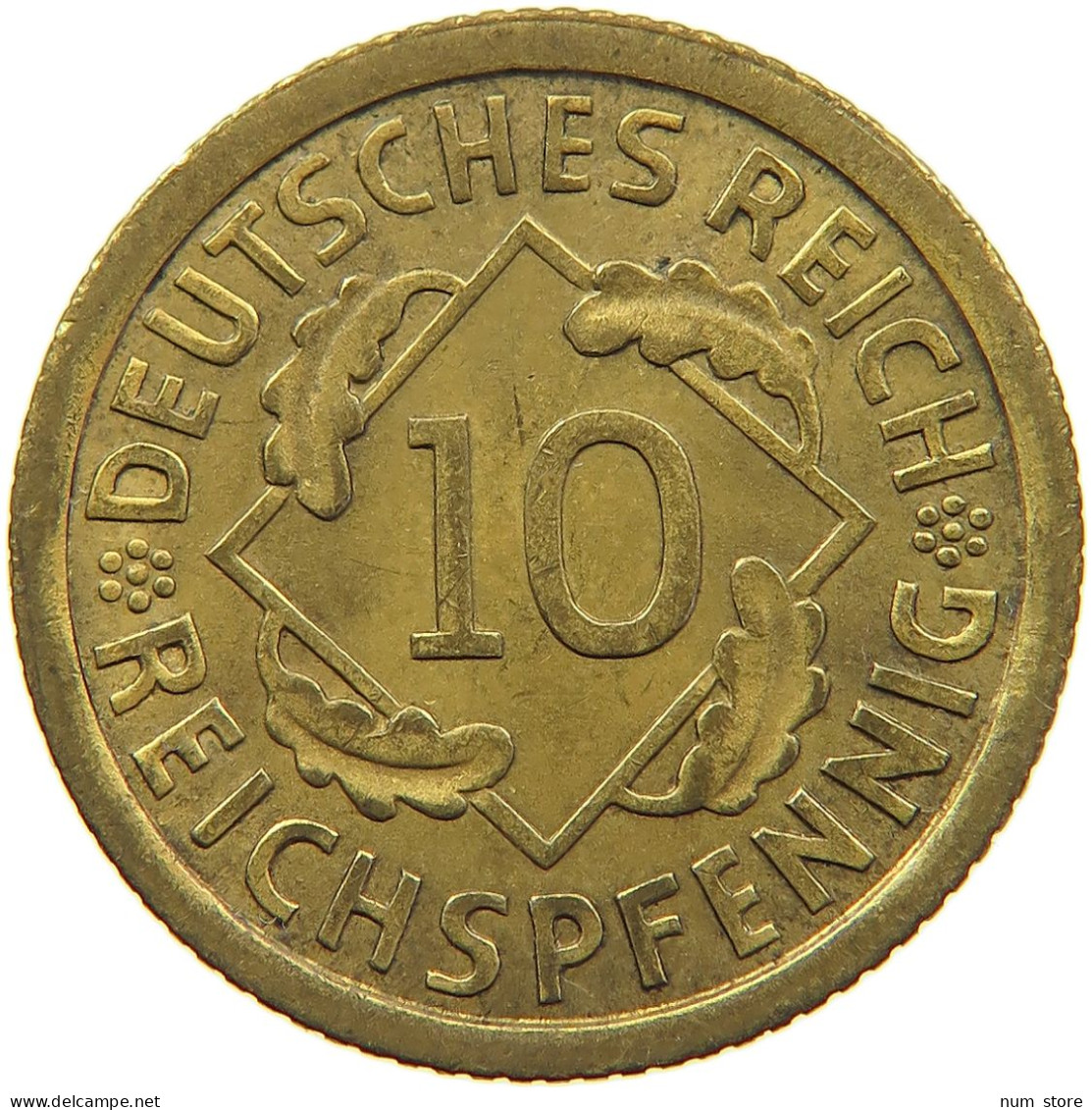 WEIMARER REPUBLIK 10 PFENNIG 1936 F  #MA 098922 - 10 Rentenpfennig & 10 Reichspfennig