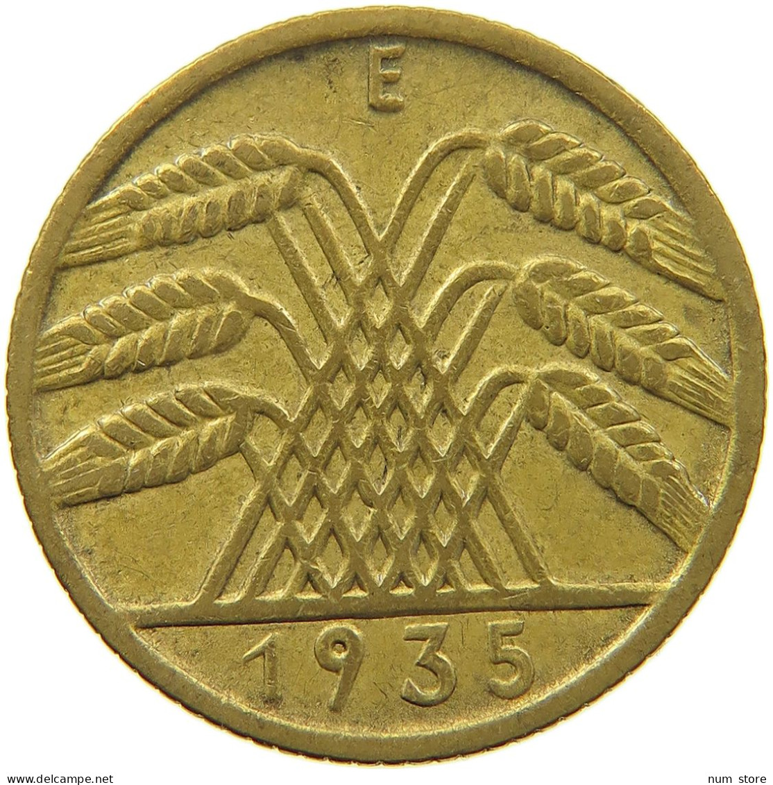 WEIMARER REPUBLIK 10 PFENNIG 1935 E  #MA 098942 - 10 Rentenpfennig & 10 Reichspfennig