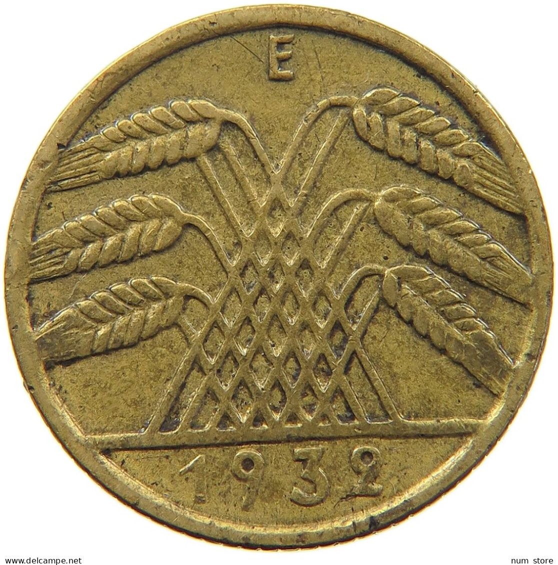 WEIMARER REPUBLIK 10 PFENNIG 1932 E  #MA 098928 - 10 Rentenpfennig & 10 Reichspfennig