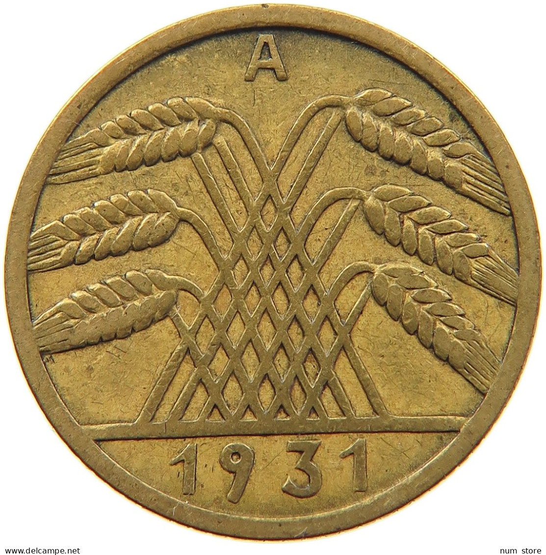 WEIMARER REPUBLIK 10 PFENNIG 1931 A  #MA 098920 - 10 Rentenpfennig & 10 Reichspfennig