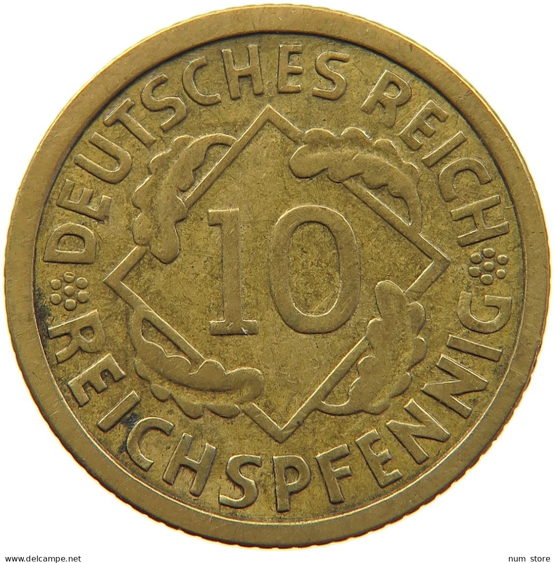 WEIMARER REPUBLIK 10 PFENNIG 1930 G  #MA 098925 - 10 Rentenpfennig & 10 Reichspfennig