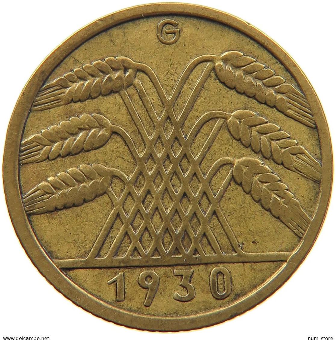 WEIMARER REPUBLIK 10 PFENNIG 1930 G  #MA 098925 - 10 Rentenpfennig & 10 Reichspfennig