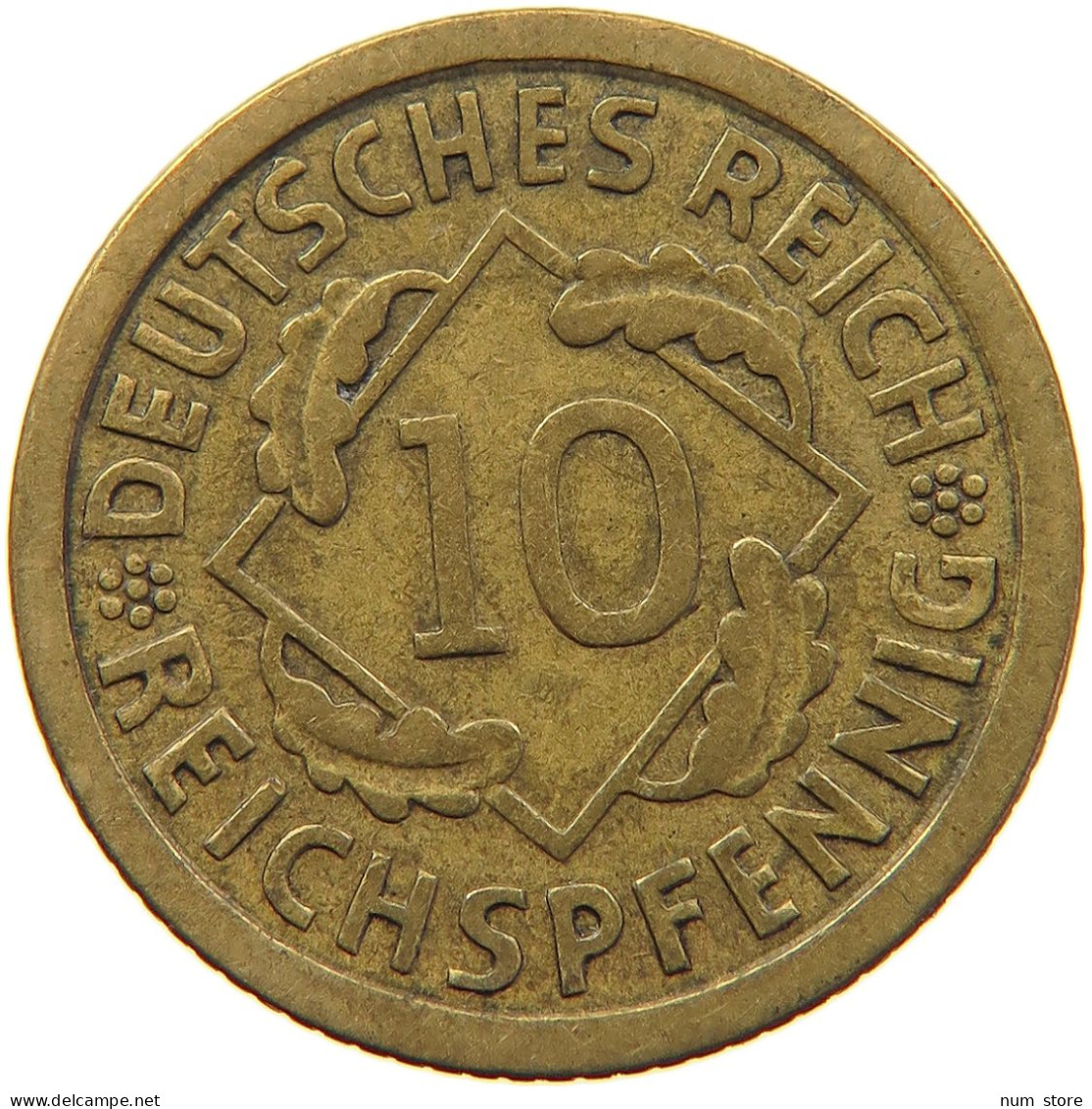 WEIMARER REPUBLIK 10 PFENNIG 1931 F  #MA 098923 - 10 Rentenpfennig & 10 Reichspfennig