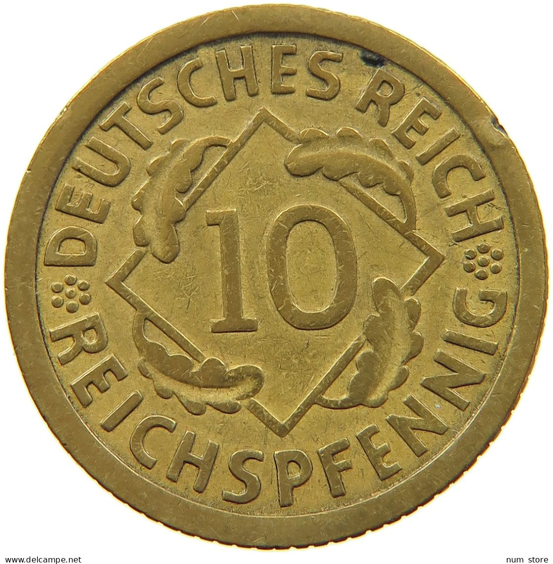 WEIMARER REPUBLIK 10 PFENNIG 1930 F  #MA 098934 - 10 Rentenpfennig & 10 Reichspfennig