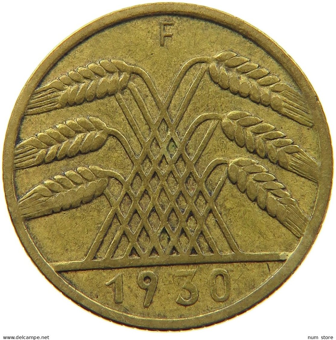 WEIMARER REPUBLIK 10 PFENNIG 1930 F  #MA 098933 - 10 Renten- & 10 Reichspfennig