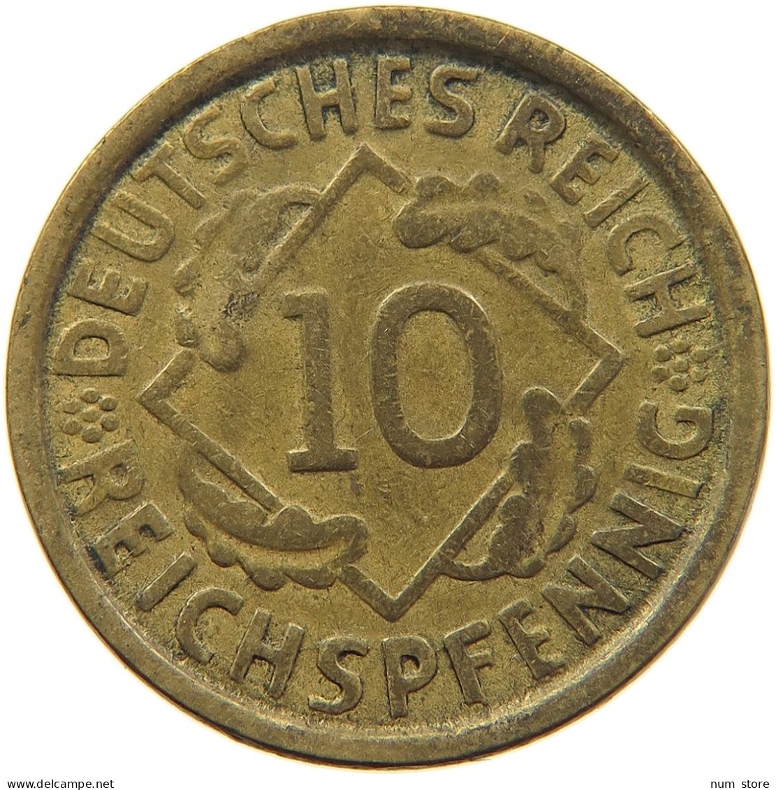 WEIMARER REPUBLIK 10 PFENNIG 1925 G  #MA 098931 - 10 Rentenpfennig & 10 Reichspfennig